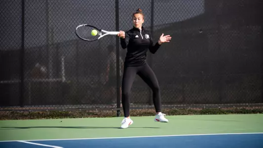 Teodora Ristic hitting a forehand shot