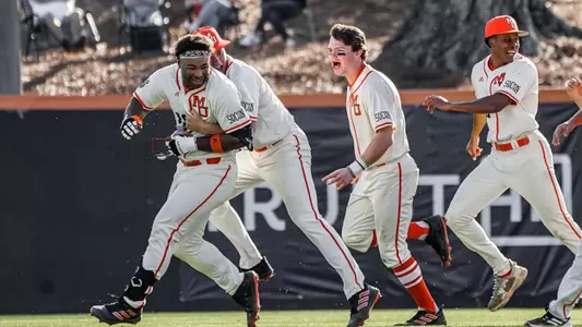 Celebration shot of baseball