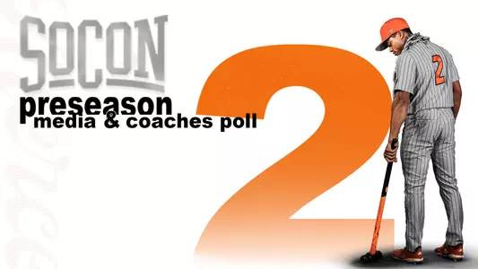 Graphic showing the 2nd place finish in the SoCon Preseason Baseball Polls