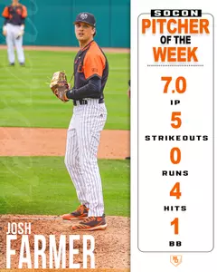 Josh Farmer Pitcher of the Week graphic