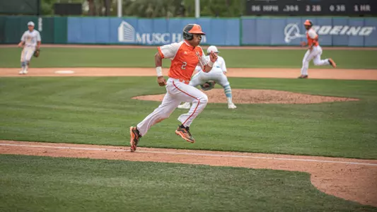 Antonio Brown running from third base to home plate