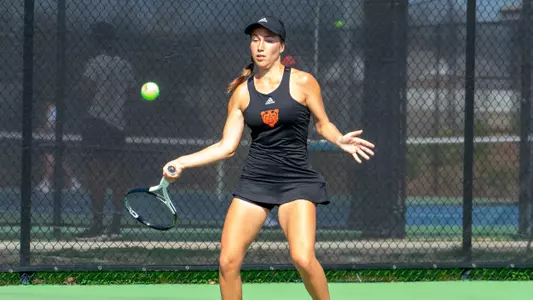 Teodora Ristic hitting a forehand shot