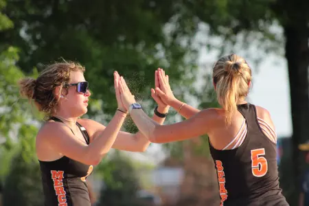 Beach Volleyball high five