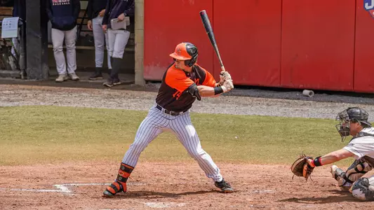 Jackson Cherry at the plate about to swing