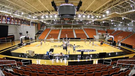 Hawkins Arena during volleyball practice