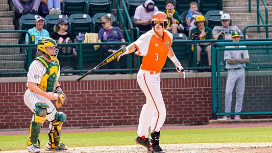 Ty Dalley tossing bat