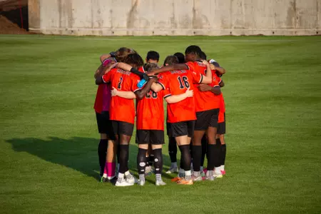 Men's Soccer Team Huddle