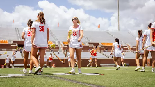 women's lacrosse pregame warmups