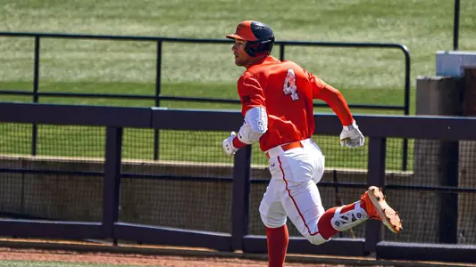 Carter Geier running after home run