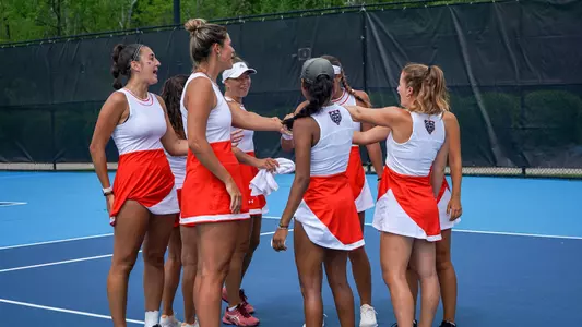 WTennis team huddle