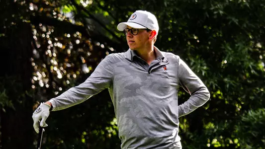 Gustav looking at the fairway