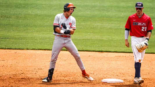 Ty Dalley on base celebration
