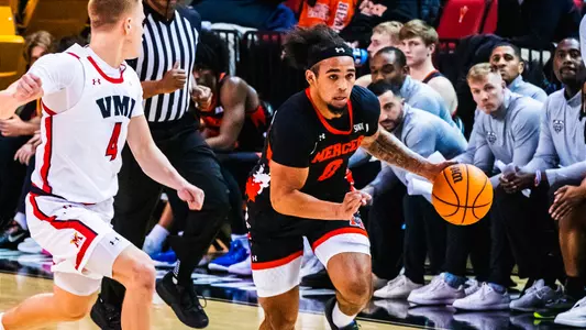 Jah Quinones dribbling at VMI