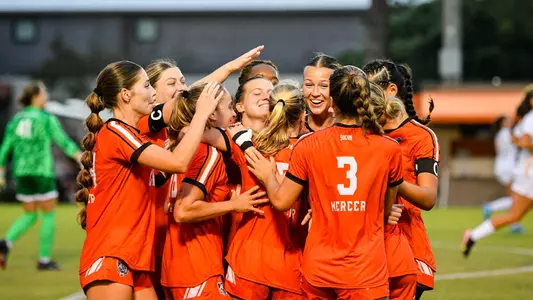 Women's soccer goal celebration vs ETSU