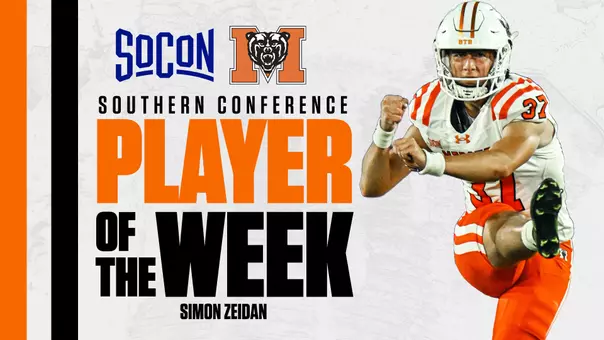 Simon Zeidan SoCon Player of the Week