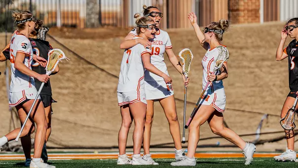 women's lacrosse celebration