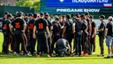 Team Huddle at SoCon Tourney