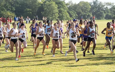 Mercer Cross Country Running from Starting Line