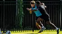 Colton Ellison and Timi Awe at Practice
