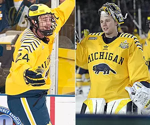 Jon Merrill (left) and Shawn Hunwick