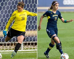 Haley Kopmeyer (L) and Kristen Goncalves