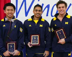 From left: Adrian de los Angeles, Syque Caesar, Sam Mikulak