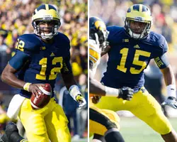Devin Gardner (L) and James Ross III