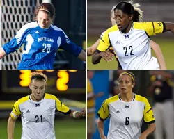 Clockwise from top left: Haley Kopmeyer, Nkem Ezurike, Shelina Zadorsky, Holly Hein