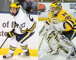 Alex Guptill (L) and Shawn Hunwick