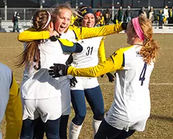 Celebration after Sweet 16 win