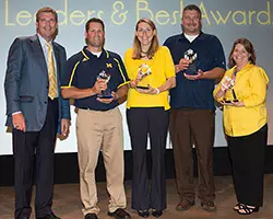 From left: Dave Brandon, Chris Onsted, Shelly Fabrizio, Collin McCarty and Kim McDade