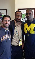 Student-athlete alumni at football game vs. Akron
