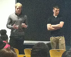 Andrew Copp (L) and Zach Hyman