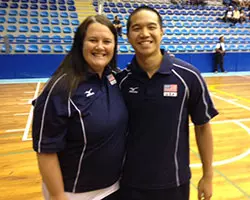 Erin Virtue and Nate Ngo,<br />the team's technical coordinator