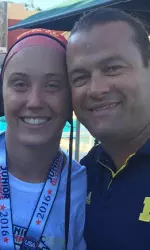 Heidi Ritner with head coach Dr. Marcelo Leonardi