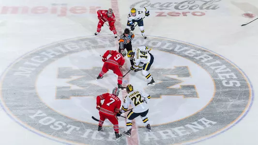 Ice Hockey puck drop