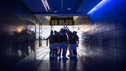 Women's Basketball huddle