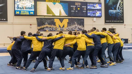 Men's Gymnastics Pre-Meet Huddle Generic