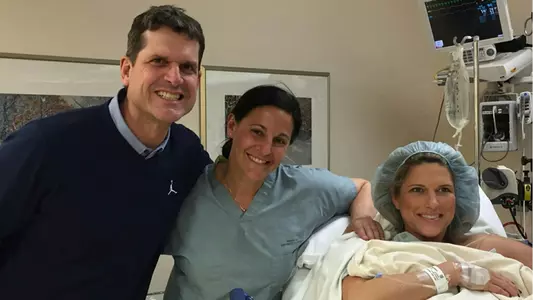 Dr. Deb Berman with the Harbaughs