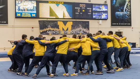 Men's Gymnastics Pre-Meet Huddle Generic
