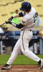Three generations of Michigan baseball got together in Fisher Stadium dugout after junior second baseman <A HREF="http://www.mgoblue.com/sports/m-basebl/mtt/jimmy_kerr_991118.html">Jimmy Kerr</A> starred in Saturday's win over Ohio State. Grandfather John Kerr (pitcher, 1960-61-62) and father Derek Kerr (catcher, 1984-85-86) played on some of the greatest teams in program history.