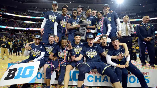 Men's Basketball celebration