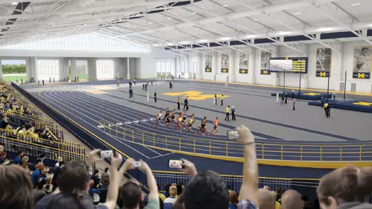 Indoor track and field facility rendering