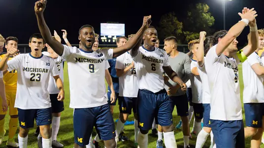 Men's Soccer celebration