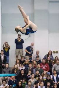 Michigan swimming and diving takes on Indiana University at Canham Natatorium in Ann Arbor, MI. on Jan 13, 2018.