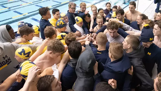 Swimming and Diving Team Huddle Generic