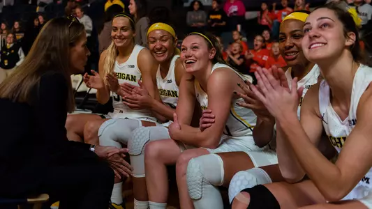 Women's Basketball Team on Bench Generic