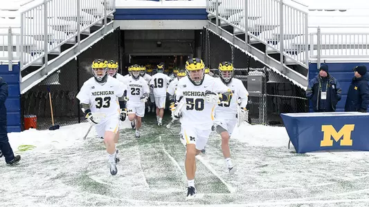 Men's Lacrosse snow entrance