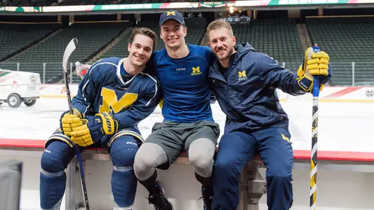 Jeff Tambellini (right) with Christian Meike and Jack LaFontaine