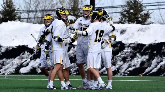 Men's Lacrosse Team Huddle